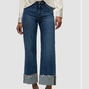 Hudson Jeans Rosie High-Rise Wide Leg Jean w/ Cuff 30